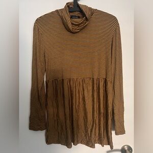 Roolee Women’s Brown and Black Striped Top